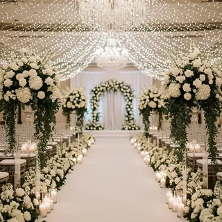 wedding aisle decoration ideas 2026 flowers drapes lanterns